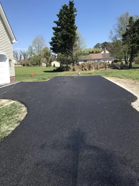 Driveway Paving New Drive To Two Car Garage Federalsburg Md