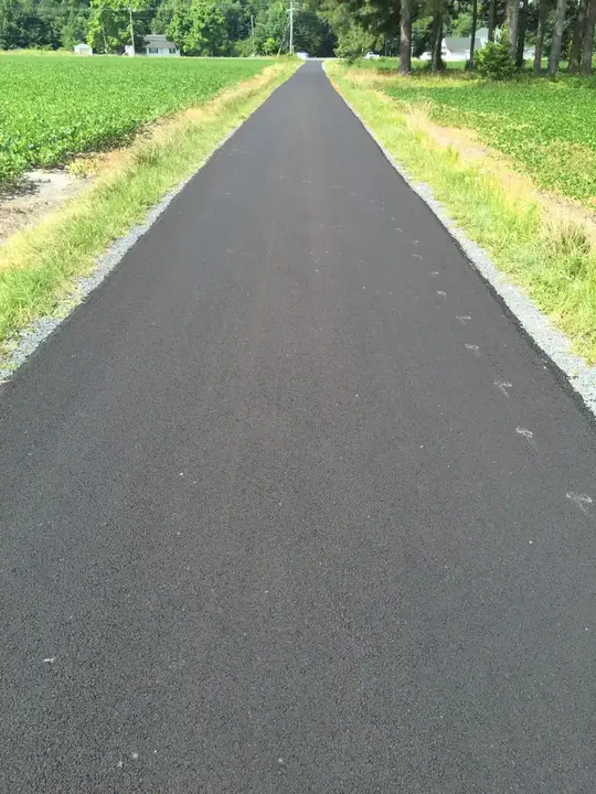Driveway Paving Private Lane Between Crop Fields Federalsburg Md