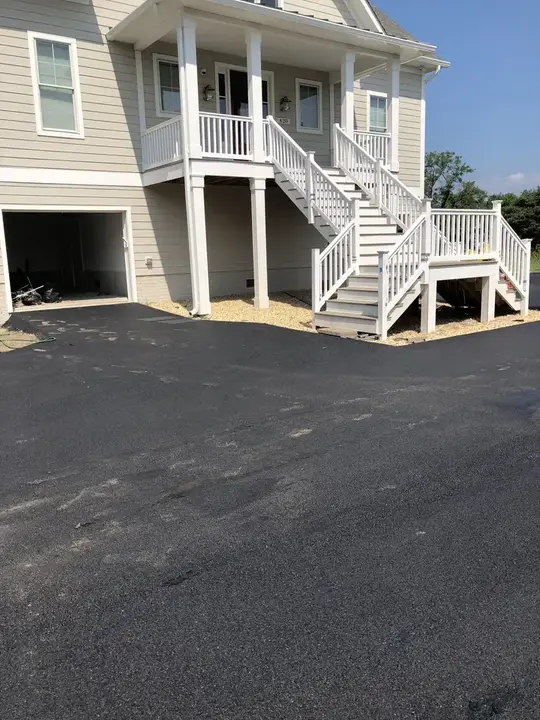 Driveway Paving Wide Parking Apron At Raised Home Federalsburg Md
