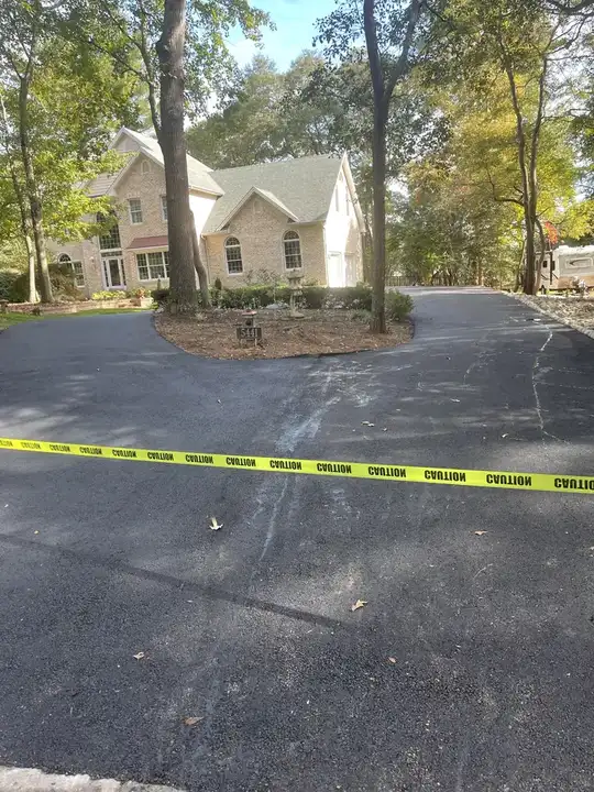 Driveway Resurfacing Fresh Overlay Taped Off Federalsburg Md