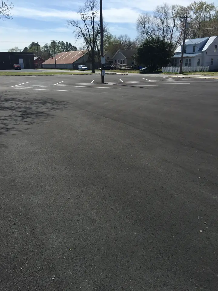 Parking Lot Paving New Asphalt Surface And Curb Federalsburg Md