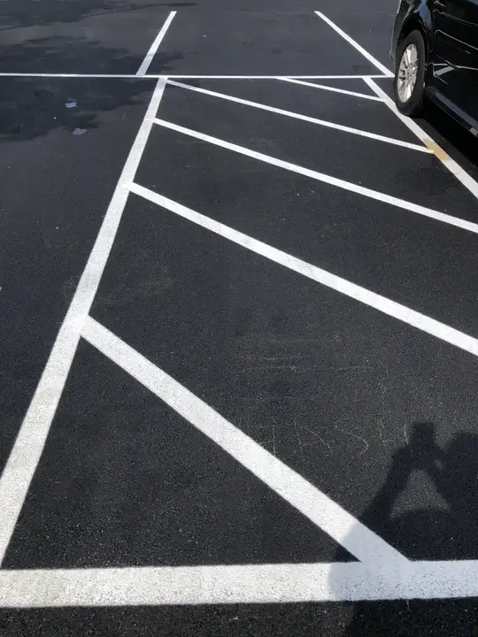 Parking Lot Striping Angled Bays And Access Aisle Federalsburg Md