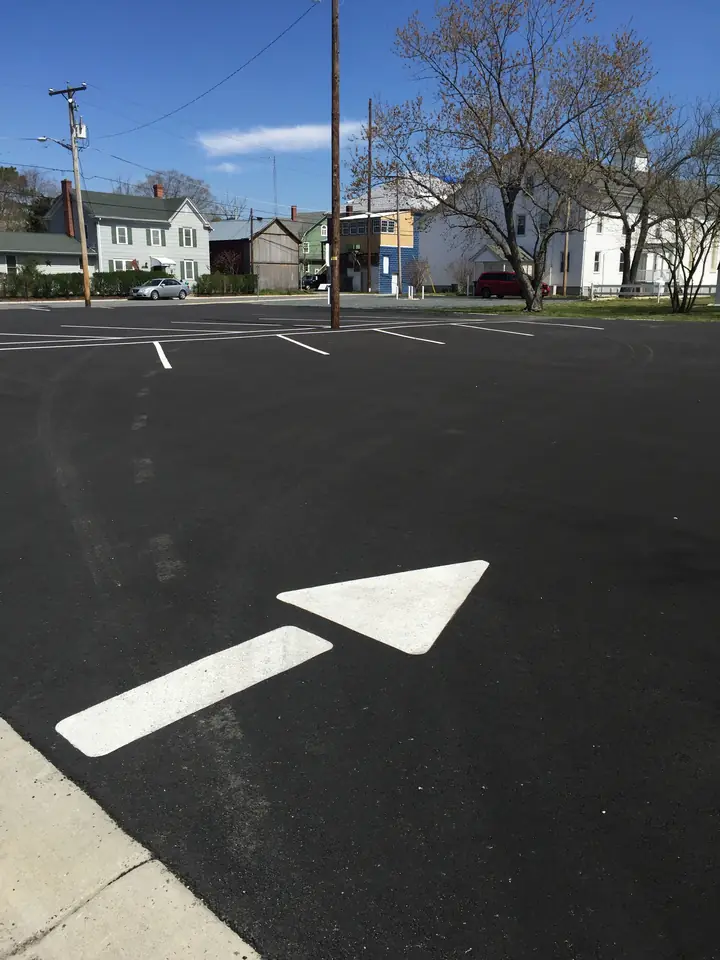 Parking Lot Striping Angled Traffic Arrow Federalsburg Md