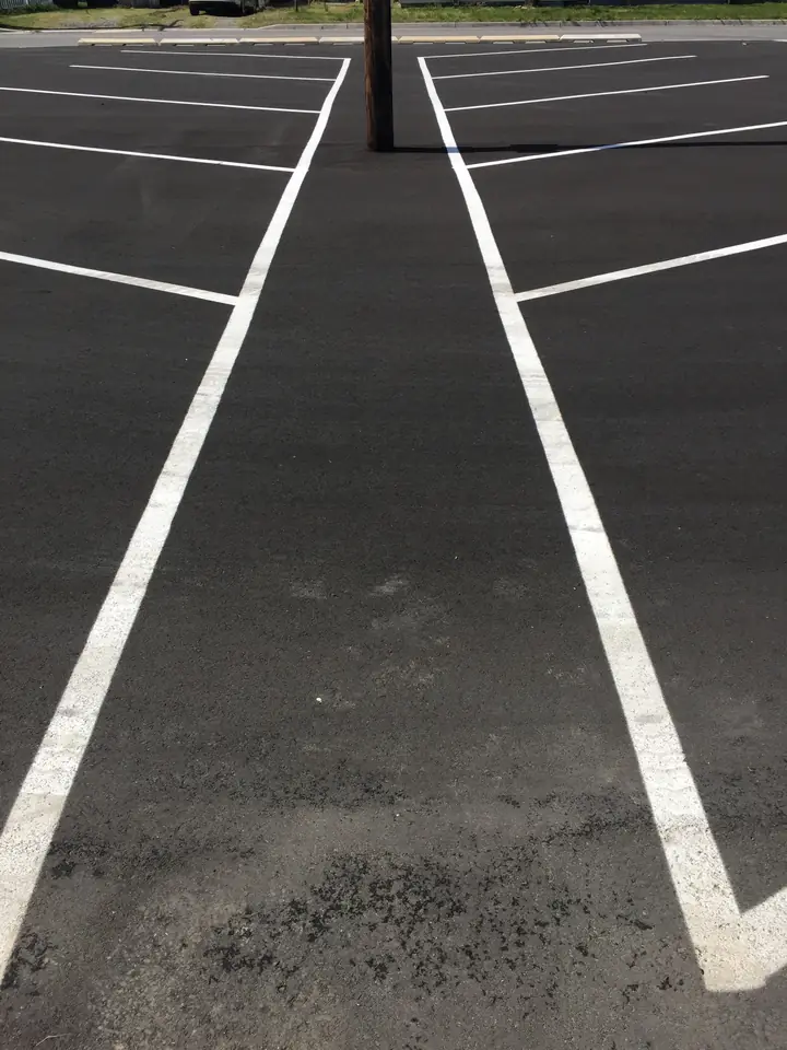 Parking Lot Striping Crisp White Bay Lines Federalsburg Md