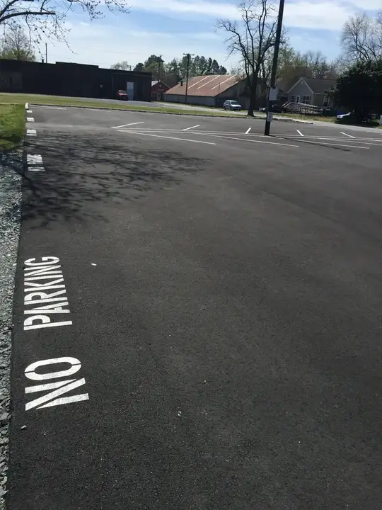 Parking Lot Striping No Parking Legend At Lot Edge Federalsburg Md