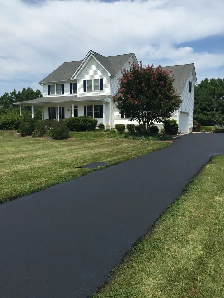 Sealcoating Deep Black Sealed Drive Front Elevation Federalsburg Md