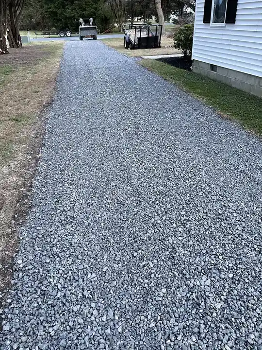Stone And Gravel Grey Stone Drive Beside The House Federalsburg Md