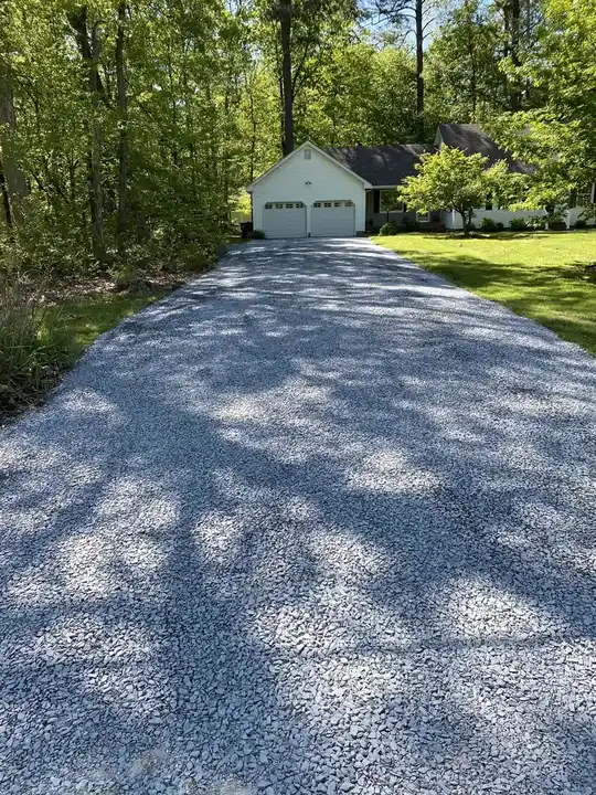 Stone And Gravel Shaded Stone Drive To The Garage Federalsburg Md