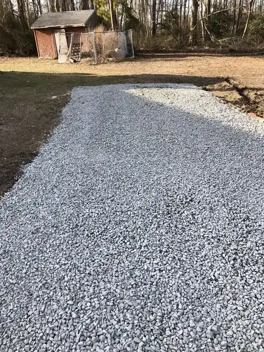 Stone And Gravel Stone Drive To Detached Garage Federalsburg Md