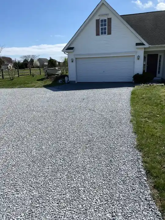 Stone And Gravel White Stone Drive At Garage Doors Federalsburg Md