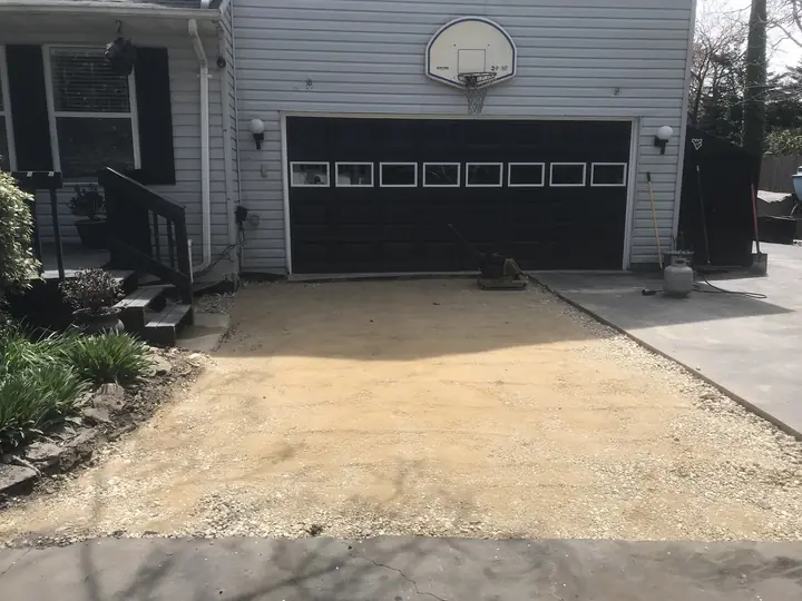Stone Base Prep Base Laid At The Garage Apron Federalsburg Md