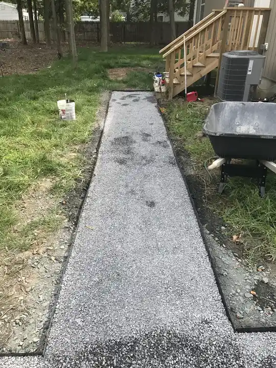 Stone Base Prep Compacted Base Along The House Federalsburg Md