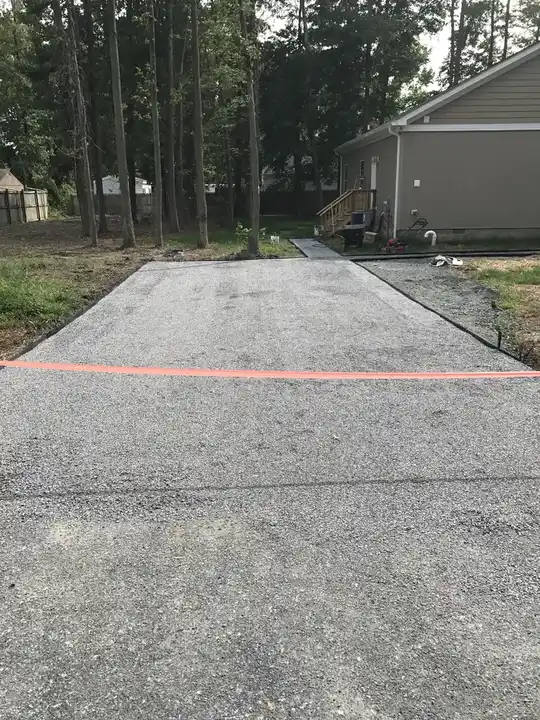 Stone Base Prep Graded Base Ready For Asphalt Federalsburg Md