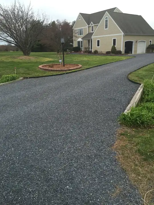 Tar And Chip Grey Stone Chip Seal Driveway Federalsburg Md
